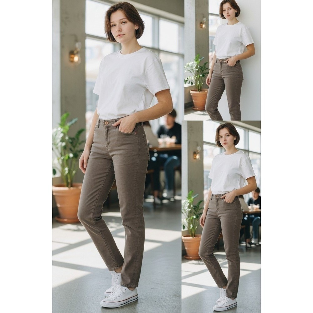 Y2K Straight‎ Leg Jeans Tan Vintage 28x26 Buffalo David Bitton Classic